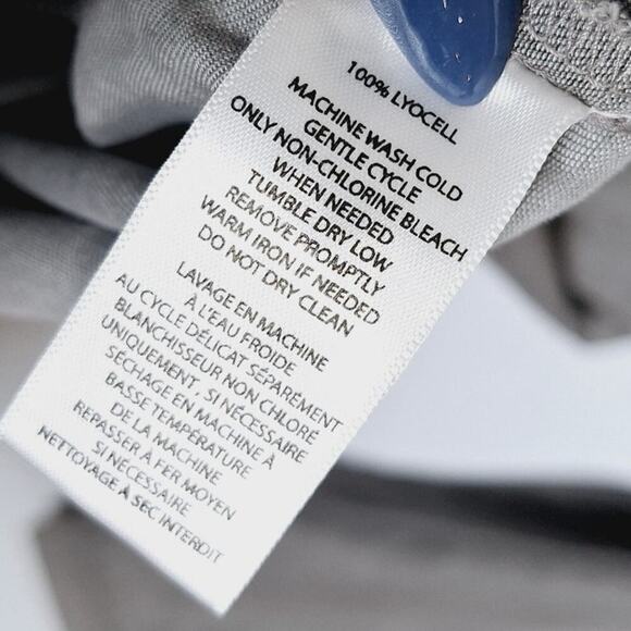 Beach Lunch Lounge Taylor Shirt Dress Large Chambray Tunic Lyocell Tencel - Picture 7 of 11